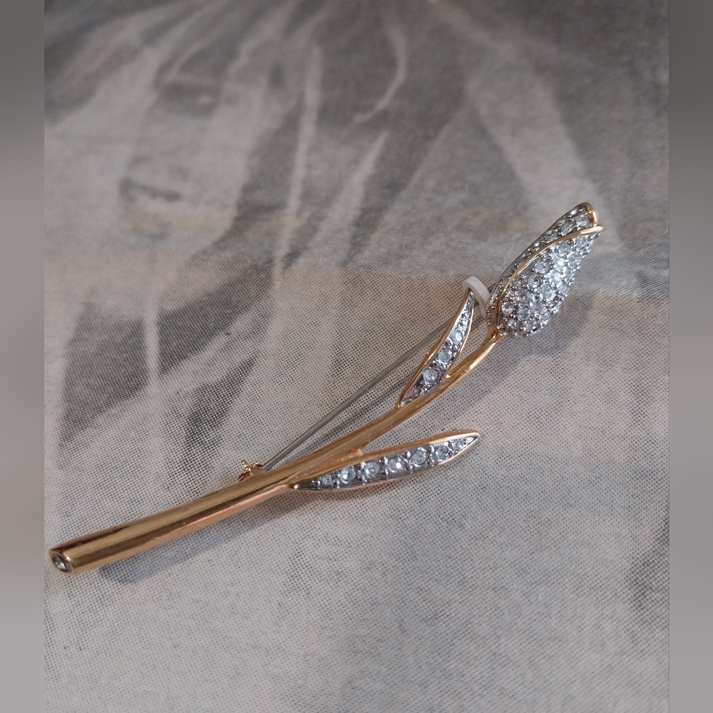 Batler Gold & Silver Leaf Brooch Butler - Picture 9 of 13